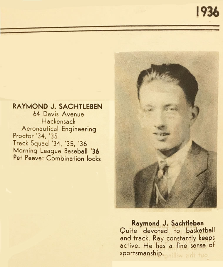 Raymond J. Sachtleben 1936 HHS Grad Photo